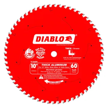Diablo Tools 10 in. x 60 Tooth Thick Aluminum Cutting Saw Blade