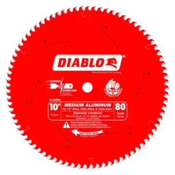 Diablo Tools 10 in. x 80 Tooth Medium Aluminum Saw Blade
