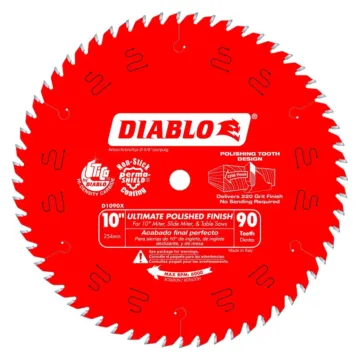 Diablo Tools 10 in. x 90 Tooth Ultimate Polished Finish Saw Blade