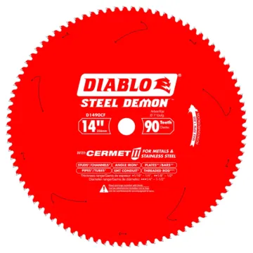 Diablo Tools 14 in. x 90 Tooth Steel Demon Cermet II Saw Blade for Metals and Stainless Steel