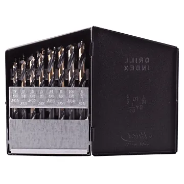 Drillco 21PC DRILL SET 1/16-1/4 BY 64ths 9/32-1/2 BY 32nd