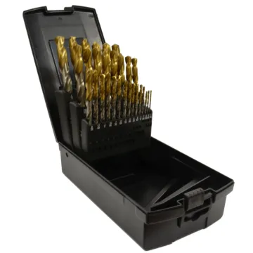 Drillco 29PC TiN Tipped Drill Set 1/16-1/2 BY 64ths