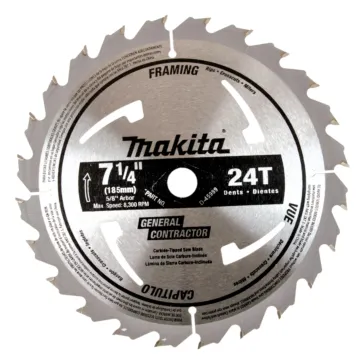 Makita 7-1/4" 24T Carbide-Tipped Circular Saw Blade, Framing/General Purpose