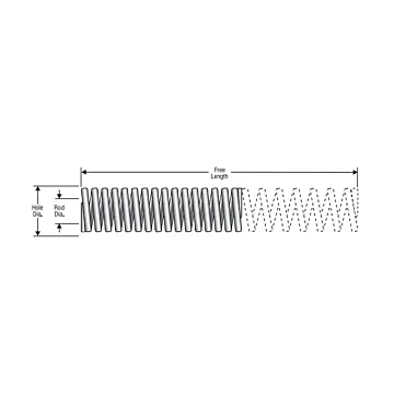 CENTURY SPRING 5 in 1-1/2 in 3/4 in Compression Die Spring