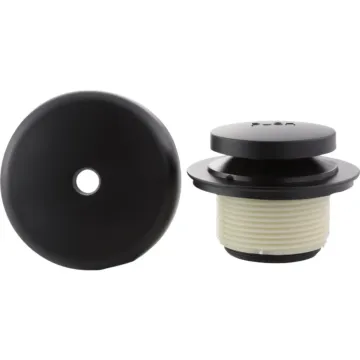 Danco Touch-Toe Matte Black Tub Drain Trim Kit with Overflow