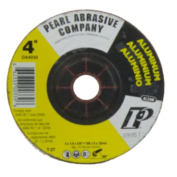 Pearl Abrasives Premium DC Grinding Wheel For Aluminum 4 x 1/4 x 5/8 AL24M T-27 DA4030