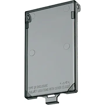 Arlington Industries Single Gang vertical clear replacement cover.