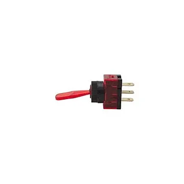 DC SPST ON-OFF Amber Illuminated Toggle Switch, DC Rated Only