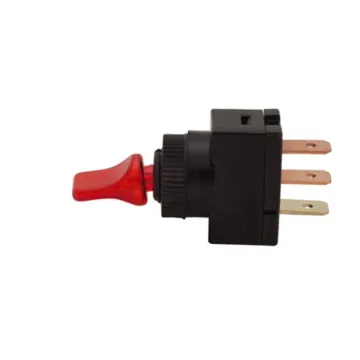 DC LED SPST On-Off Duck Bill Lighted Toggle Switch, Red, DC Rated Only
