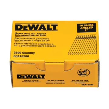 DEWALT Finish Nails, 20-Degree, 2-Inch, 16Ga, 2500-Pack