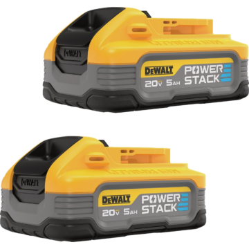 DEWALT  20V MAX* XR POWERSTACK 5.0Ah Battery (2pk)