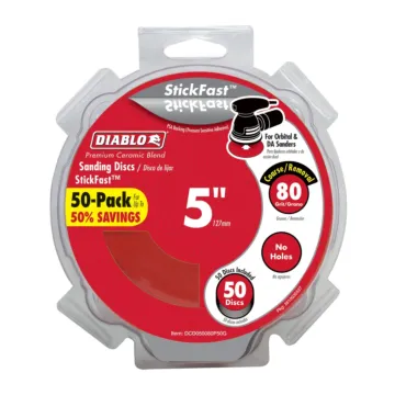 Diablo Tools 5 in. 80 Grit (Coarse) ROS StickFast™ Discs (50-Pack)
