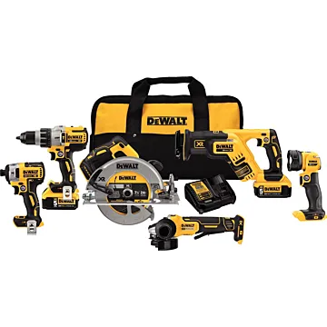 DEWALT 20V MAX** XR Brushless Cordless 6-Tool Combo Kit