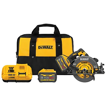 Dewalt DEWALT 60V MAX* Brushless Cordless 7-1/4 in. Circular Saw with Electronic Brake Kit with (2) Batteries