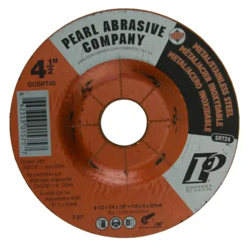 Pearl Abrasives SRT™ DC Grinding Wheel 4-1/2 x 1/4 x 7/8 SRT24 T-27 DCSRT45