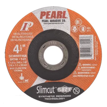 Pearl Abrasives 4-1/2 x .045 x 7/8 Pearl SlimcutTM SRTTM Thin Cut-Off Wheels, Type 27