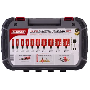 Diablo Tools 14 pc General Purpose Bi-Metal Hole Saw Set