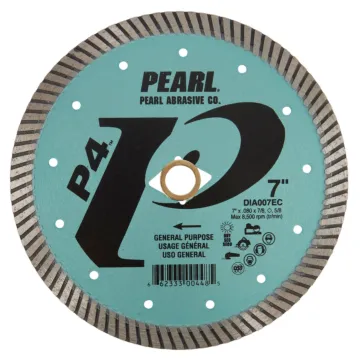 Pearl Abrasives P4™ EC Series General Purpose Turbo Blade 7" Diamond-5/8"-DKO-7/8" 12mm