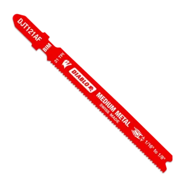 Diablo Tools 21TPI Bi-Metal Jig Saw Blades for Medium Metal (5pk) 3-5/8 in.
