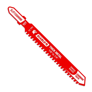 Diablo Tools 10TPI Carbide Jig Saw Blade for Thick Metal - 3-3/5 in.