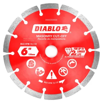 Diablo Tools 6 in. Diamond Segmented Cut-Off Discs for Masonry