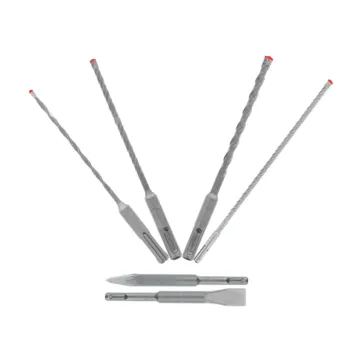 Diablo Tools 6pc SDS-Plus Rebar Demon™ 4-Cutter Full Carbide Head Hammer Drill Bit & Chisel Set (6-Piece)