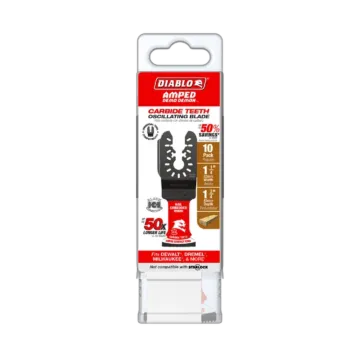 Diablo Tools AMPED™ Demo Demon™ Carbide Teeth Oscillating Blade for Nail-Embedded Wood (10pk) 1-1/4 in.