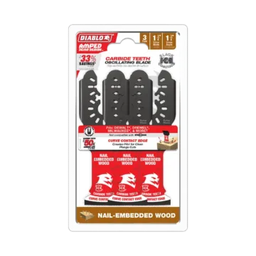 Diablo Tools AMPED™ Demo Demon™ Carbide Teeth Oscillating Blade for Nail-Embedded Wood (3pk) 1-1/4 in.