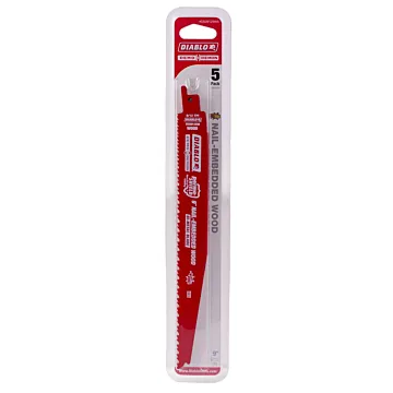 Diablo Tools 9 in. Bi-Metal Recip Blade for Nail Embedded Wood (5-Pack)