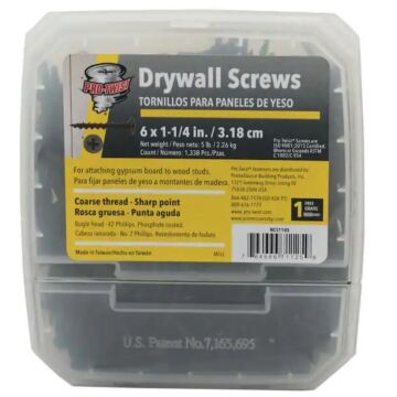 Grip-Rite #2 x 1-1/4 in Phillips Coarse Thread ProTwist Drywall Screw 5 lb
