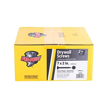 Grip-Rite #2 x 2 in Phillips Coarse Thread ProTwist Drywall Screw 3,500 pc Box