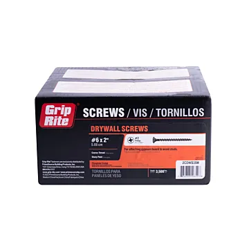 Grip-Rite #2 x 2 in Phillips Coarse Thread Drywall Screw 3,500 pc Box