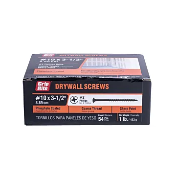 Grip-Rite #2 x 3-1/2 in Phillips Coarse Thread Drywall Screw 1 lb