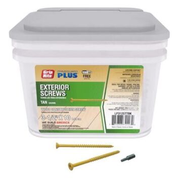 Grip-Rite T25 Star Deck Screw (Tan - 25 lb Box) #10 x 3-1/2 in.