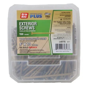 Grip-Rite #10 x 4" T-25 Star, Deck Screw, Polymer Coated, Tan (Bulk Box 250 pc)