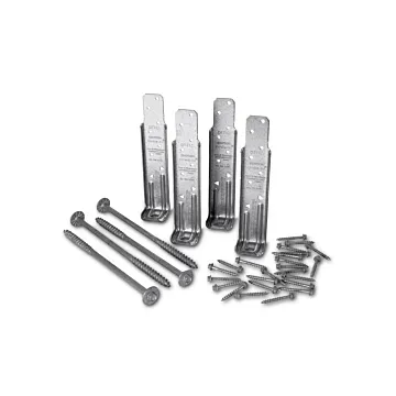 Simpson Strong-Tie DTT1Z ZMAX Galvanized Deck Tension Tie Kit for 2x w/ Screws (4pk)