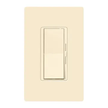 Lutron DIVA W/ FP CFL 3WAY LO LIGHT ALMOND