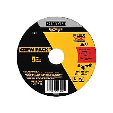 DEWALT FLEXVOLT 4-1/2 In x .045 in Abrasive Chop / Cut-Off Blade with 7/8 in Arbor For Stainless & Mild Steel Cutting (5 Pack)