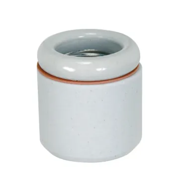 Satco 2 Piece Keyless Porcelain Socket With Fiber And 1/8 IP Slip Hole, Unglazed, 660W, 250V