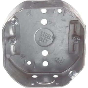 Steel City 4IN OCT BX,STL,15.8CU,1/2KO,CLMP