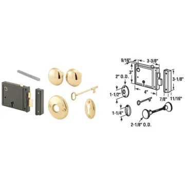 Defender Security Horizontal Placement Bit Key Trim Lock