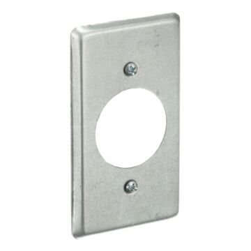 Southwire 1 Gang Steel Utility Round Outlet Box Cover (Silver)