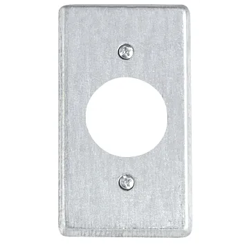 Thomas & Betts 1 Gang Steel Single Receptacle Utility Box Cover (Silver)