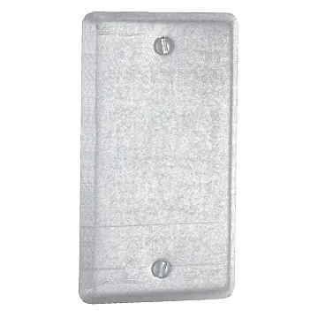Thomas & Betts 1 Gang Steel Blank Utility Box Cover (Silver)