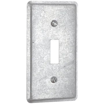 Steel City 1 Gang Steel Toggle Opening Utility Box Cover (Silver)
