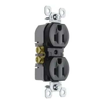 Pass & Seymour Trademaster® 15A/125V Duplex Receptacle, Black