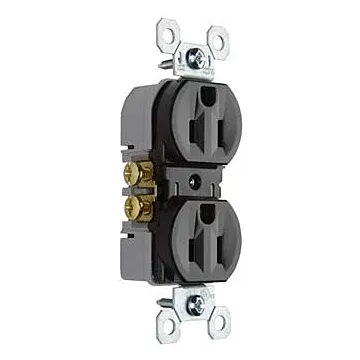 Pass & Seymour Trademaster® 15A/125V Duplex Receptacle, Brown