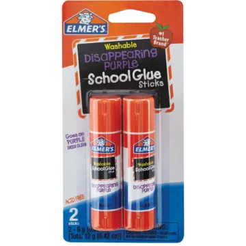 Elmer's 0.21 Oz. Clear Drying Washable School Glue Stick (2-Pack)