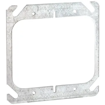 Southwire 2-Device Combination Square Flat Device Cover (Silver) 4 in. x 4 in.