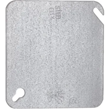 Thomas & Betts Steel Square Blank Box Cover (Silver)